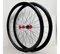 Paire De Roues De Vélo De Route 700C, Double Jante en Alliage D'aluminium, Hauteur 40 Mm, Frein C/V, Roues Avant 20H Arrière 24H À Dégagement Rapide for Roue Libre 7-12 Vitesses(F)