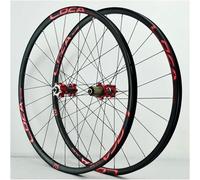 Paire De Roues De Vélo De Route 700C, Frein À Disque, Jante en Alliage D'aluminium, Prend en Charge 8/9/10/11/12 Vitesses avec Dégagement Rapide, Roue Avant 24 Trous, Roue Arrière(Red)