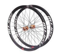 Paire De Roues De Vélo De Route 700C Jante De Vélo en Aluminium De 38mm Roulement Scellé, Cassette De Vitesse 8-9-10-11, Roues De Frein À Disque À Axe Traversant 12 * 100/142mm F/V(Silver-Gold)