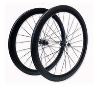 Paire De Roues De Vélo De Route 700C Jante De Vélo en Fibre De Carbone De 50mm, 100/135mm QR Roues Avant Et Arrière De Frein À Disque Cassette 7/8/9/10/11/12 Vitesses, Pneu 23-45C