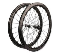 Paire De Roues De Vélo De Route 700C Jante De Vélo en Fibre De Carbone De 50mm, Verrouillage Central 100/142mm Axe Traversant, Cassette 7/8/9/10/11/12 Vitesses, Pneu 23-42C, F/V, 120 Clics
