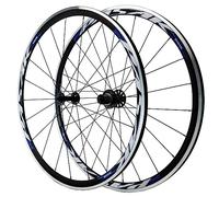 Paire de Roues de vélo de Route 700c, Jantes à Freins V-Brake, moyeux à roulements étanches, Compatible Cassette 8-12 Vitesses, Blocage Rapide. Axe Avant 9 x 100 mm, axe arrière 10
