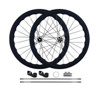 Paire De Roues De Vélo De Route 700c Roue Tubeless Ready Jante en Carbone 5045mm Axe Traversant Center Lock Cliquet 36T Roulements Scellés, Cassette 8/9/10/11/12 Vitesses, HG/XDR(36T HG)