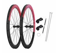 Paire De Roues De Vélo De Route 700C, Système À Cliquet 36/60T, Cassette 7/8/9/10/11/12 Vitesses, Jante Wave en Fibre De Carbone 5045mm, Axe Traversant À Verrouillage Central 100mm/142mm(60T Ratchet)