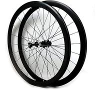 Paire De Roues De Vélo De Route 700c,vélo De Route Vélo De Route Roue Avant Arrière Frein De Moyeu en Aluminium C/V pour Paire De Roues Libres 7/8/9/10/11 Vitesses, Black, 700c