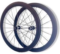 Paire de Roues de vélo de Route en Fibre de Carbone 700C avec Freins V-Brake, Jantes de 50 mm, moyeux à dégagement Rapide 100 mm/130 mm, 20 Trous, pour Cassettes 8/9/10/11/12 Vitesses, Roues Avant et