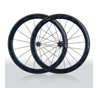 Paire De Roues De Vélo De Route en Fibre De Carbone 700C, Cassette HG 8/9/10/11/12 Vitesses, Frein sur Jante, 9 * 100/10 * 130mm QR, Compatible avec Les Pneus À Tringle Et Tubeless