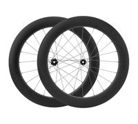 Paire De Roues De Vélo De Route en Fibre De Carbone 700C, Hauteur 28/32/35/38/42/45/50/55/60/65/73 Mm, Axe Traversant, Frein À Disque À Verrouillage Central, Moyeux 24H(73mm)