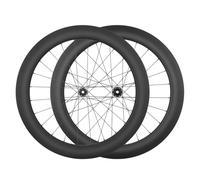 Paire de Roues de vélo de Route en Fibre de Carbone 700C, hauteurs : 28 mm/32 mm/35 mm/38 mm/42 mm/45 mm/50 mm/55 mm/60 mm/65 mm/73 mm, axe traversant, Frein à Disque à Verrouillage Central, moyeux 2