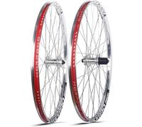 Paire de roues de vélo de route légères de 66 cm avec axe traversant Boost, frein à disque à roulement scellé, compatible avec cassettes de 7 à 11 vitesses, jantes en métal durable, argent 73,7 cm