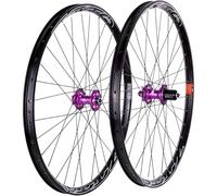 Paire De Roues De Vélo De Route, Roues De Cyclisme De 26/27, 5/29 Pouces, Roues Avant Et Arrière De VTT À Jante Large avec Moyeu À 6 Cliquets(Purple,27.5inch MS)