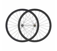 Paire De Roues De Vélo Hybride De Route 700C Jante en Carbone 35/45/50mm Verrouillage Central 36/60T Cliquet Boost 15 * 110/12 * 148mm, Pneu À Pneu 32C-38C/2.2-2.35", HG 7-11 Vitesses(60T,35mm)