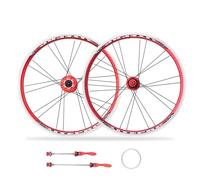 Paire De Roues De Vélo Pliable 20'' 406/451 Freins V-Brake Avant/arrière Dégagement Rapide F74 Mm/R130 Mm Roues BMX Compatibles 7 À 10 Vitesses(Rosso,406)