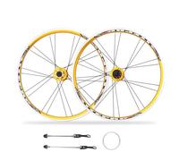 Paire De Roues De Vélo Pliable 20'' 406/451 Freins V-Brake Avant/arrière Dégagement Rapide F74 Mm/R130 Mm Roues BMX Compatibles 7 À 10 Vitesses(Gold,451)