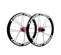 Paire de Roues de vélo Pliant 20'' 406 22'' 451 Roues BMX Frein à Disque Moyeu en Fibre de Carbone Jante à Double paroi en Alliage d'aluminium à dégagement Rapide 40 mm Cassette 8/9/10/11 Vitesses 16