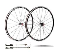 Paire De Roues De Vélo Roue De Vélo De Route 700C, Jante en Alliage À Double Paroi 20 Trous À l'avant 24 Trous À L'arrière Compatible avec Les Cassettes 7 À 11 Vitesses(Black Hub)