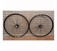 Paire de Roues de VTT 26"/27,5"/29" à Frein à Disque à dégagement Rapide, Jante en Alliage d'aluminium Haute résistance 32 Trous, Roue Noire, Cassette 8/9/10 Vitesses (Couleur : moyeu doré, Taille :