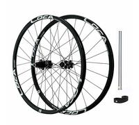 Paire De Roues De VTT 26 27.5 29 Pouces, 15x100/12x142mm Roues Avant Et Arrière À Axe Traversant, Frein À Disque Jante Double Couche, MS 12 Vitesses, Pneu 1.25-2.125"(Black Silver,29"-MS)