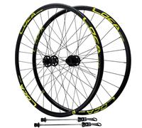 Paire de Roues de VTT 26/27,5/29 Pouces 2 Roulements Avant Et 4 Roulements Arrière 28 Rayons Jantes en Alliage à Double Paroi Frein à Disque à Verrouillage Central 12 Vitesses