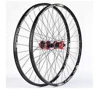 Paire De Roues De VTT 26/27,5/29 Pouces avec Frein À Disque en Fibre De Carbone À Dégagement Rapide l'avant Et L'arrière Qualité Cross-Country Compatible(Rosso,29 inch)