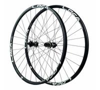 Paire De Roues De VTT 26/27.5/29 Pouces, Jantes Double Paroi en Alliage D'aluminium, Roue Avant Arrière À Axe Traversant 100/142mm, Cliquet 54T, Freins À Disque, 8/9/10/11 Vitesses(Black,29")