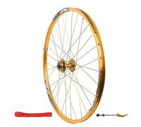 Paire de Roues de VTT 26 Pouces avec Frein a Disque Compatible avec Pneus 26 X 1,35-2,35 et Jantes Double Couche en Alliage D'aluminium. Compatible avec Cassettes 7-10 Vitesses Gold,26 in