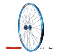 Paire de Roues de VTT 26 Pouces avec Frein a Disque Compatible avec Pneus 26 X 1,35-2,35 et Jantes Double Couche en Alliage D'aluminium. Compatible avec Cassettes 7-10 Vitesses Blue,26 in