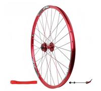 Paire de Roues de VTT 26 Pouces avec Frein a Disque Compatible avec Pneus 26 X 1,35-2,35 et Jantes Double Couche en Alliage D'aluminium. Compatible avec Cassettes 7-10 Vitesses Red,26 in