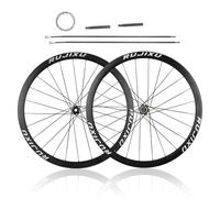 Paire De Roues De VTT En Alliage D'aluminium 26" 27,5" 29" Frein À Disque À Verrouillage Central Roue À Axe Traversant 15*100/12*142mm Jantes À Double Paroi Cassette De Vitesse 8-9-10-11(Black,29")