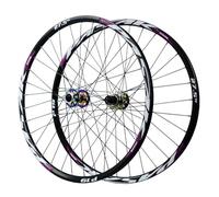 Paire de Roues de VTT Jante de Vélo 27,5/29 Pouces 26 Pouces 2 Roulements Avant Et 4 Roulements Arrière 24 Pouces Double Paroi Rivetée 32 Trous Axe Traversant 15 X 100 mm 12 X 142 mm