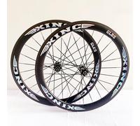 Paire de Roues de VTT Jantes en Fibre de Carbone 700C pour Vélos de Route Freins à Disque Cassette à 8 9 10 11 Ou 12 Vitesses Moyeu à Roulement Rayons Plats Blocage Rapide