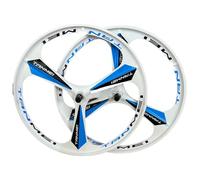 Paire De Roues De VTT Mag Magnesium 26"/27,5" 3 Rayons Jantes Avant Et Arrière 100 X 135 Mm Freins À Disque 6 À 9 Vitesses(White Blue,26inch)