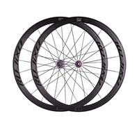 Paire de Roues de VTT Paire de Roues 700C pour Vélo de Route Frein sur Jante Jante en Alliage D'Aluminium de 40 mm Moyeu à Dégagement Rapide en Carbone pour Cassette 8/9/10/11 Vitesses (Moyeu Violet