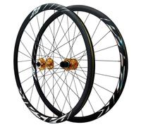 Paire de Roues de VTT Pneus Route en Alliage D'Aluminium 29 Pouces/700C Freins à Disque Axe Traversant 24 Trous Roues Avant Et Arrière à Dégagement Rapide Compatibles avec Les Pneus 23C-45C