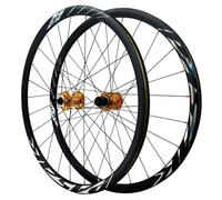 Paire de Roues de VTT Pneus Route en Alliage D'Aluminium 29 Pouces/700C Freins à Disque Axe Traversant 24 Trous Roues Avant Et Arrière à Dégagement Rapide Compatibles avec Les Pneus 23C-45C