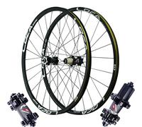Paire de Roues de VTT Roue Avant/Arrière de Vélo 26/27,5/29 Pouces Moyeu 24 Trous Jante en Alliage D'Aluminium avec Frein à Disque 6 Trous 8 à 12 Vitesses Système de Blocage Rapide
