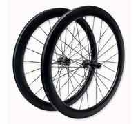Paire De Roues en Fibre De Carbone 700C Vélo De Route Roues Avant Et Arrière Jante De Frein À Disque De 50mm 100/135mm QR, Cassette 7-12 Vitesses, Pneu 23-45C, F/V, 120 Clics