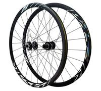 Paire De Roues for Vélo Route avec Freins À Disque, Jantes 700C/29 Pouces en Alliage D'aluminium, 24 Rayons l'avant, 4 Roulements L'arrière, 2 for Cassette 7/8/9/10/11/12 Vitesses(Negro-HG)