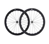 Paire De Roues for Vélo Route, en Fibre Carbone 700C, Jantes 50 X 45 Mm, Système Cliquet 36 Dents, Roulements Céramique, Compatible avec Les Freins HG 8 À 12 Vitesses(Centro Negro)