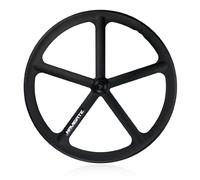 Paire De Roues Mag 700C Noires À 5 Rayons Pignon Fixe Frein V Roues Avant Et Arrière De 120 Mm pour Pneus 700 X 23-28C(Front Wheel)