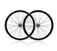 Paire De Roues pour Vélo À Pignon Fixe 700C 40mm Vélos À Vitesse Unique/Fixie Roues Avant Et Arrière Alliage D'aluminium Frein V-Brake 32H/36H Moyeux F100MM/R120MM 2560g(Silver)