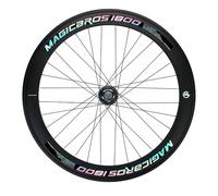 Paire De Roues pour Vélo À Pignon Fixe 700C Alliage D'aluminium Vitesse Unique Vélo De Course sur Piste Roues Avant Et Arrière 100/120 Mm Frein V-Brake 32H Hauteur 40/60mm(Front,60mm)