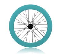 Paire De Roues pour Vélo À Pignon Fixe 700C Hauteur 70mm Alliage D'aluminium Roues Avant Et Arrière 100/120mm Frein V-Brake Moyeux À Roulements pour Pneus 23C Vélo De Route(Blue A,Front)