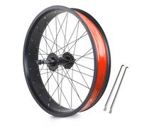Paire de Roues pour vélo de Neige 20/24/26”X 4,0" Plage Roues Avant Et Arrière 36x14G Rayons Alliage D'aluminium 6 Boulons Freins à Disque 135/195mm pour Vélo Fat Bike 7-10 Vitesses(26IN-Rear Wheel)