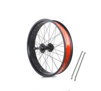 Paire de Roues pour vélo de Neige 20/24/26”X 4,0" Plage Roues Avant Et Arrière 36x14G Rayons Alliage D'aluminium 6 Boulons Freins à Disque 135/195mm pour Vélo Fat Bike 7-10 Vitesses(20IN-Rear Wheel)