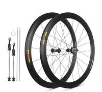 Paire De Roues pour Vélo De Route 700C 40/50mm Jantes en Alliage D'aluminium 16/20H Frein V-Brake Moyeux QR pour 8/9/10/11 Vitesses Roues Avant Et Arrière 100/130mm(50MM)