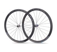 Paire De Roues pour Vélo De Route 700C Alliage D'aluminium 38 Mm Vélo De Gravel Roue Avant Et Arrière Frein À Disque Axe Traversant Moyeux 24H pour Cassette 8-12 Vitesses(Colorful)