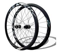 Paire De Roues pour Vélo De Route 700C Axe Traversant R12x142mm Roues Avant Et Arrière Moyeux À Frein À Disque Jantes en Alliage D'aluminium pour Cassette 8-12 Vitesses(Black,F12x100mm)