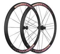 Paire De Roues pour Vélo De Route 700C Démontage Rapide Jante en Alliage D'aluminium Roues Avant Et Arrière 16/21H Moyeux À Frein C/V pour 7/8/9/10/11/12 Vitesses(Color,40MM)