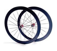 Paire De Roues pour Vélo De Route 700Cx23C-25C-28C-32C-35C 40/50mm Alliage D'aluminium Frein C/V Jantes Dégagement Rapide Moyeux 20H pour 7-12 Vitesses(Red,40mm)